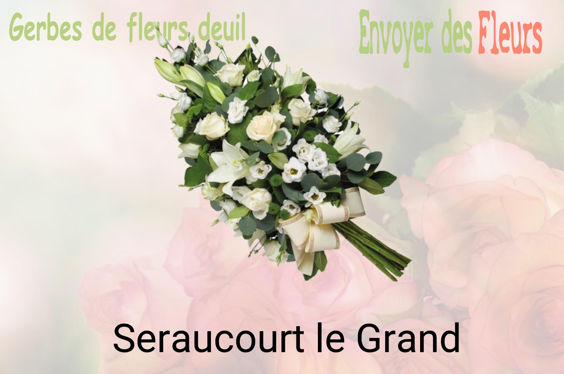 Gerbe de fleurs de deuil livrée à Seraucourt-le-Grand